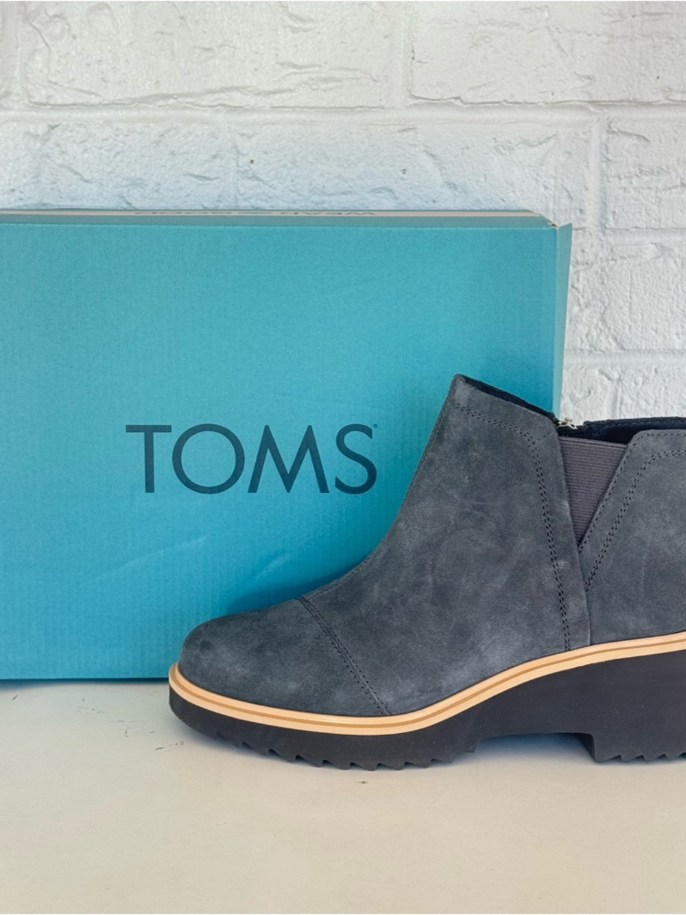 TOMS Maude Suede Wedge Booties Women's 8 - Picture 6 of 15